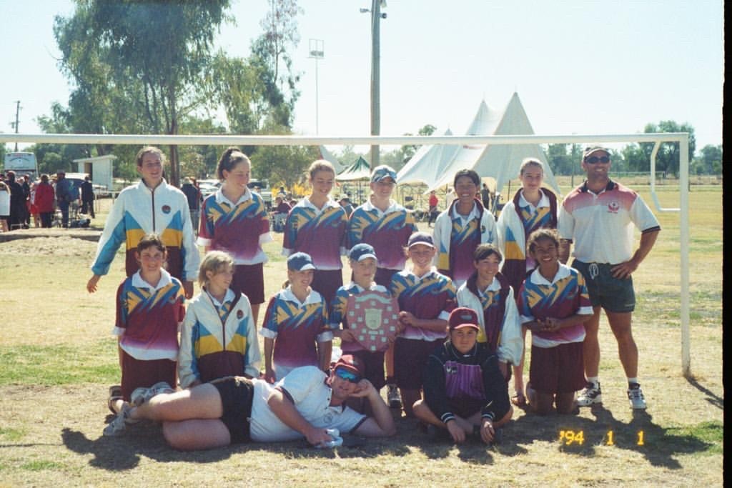 Kate Jacewicz (middle row, far left) and Aivi Luik (middle row, with shield) - Supplied