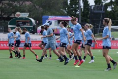 January 15, 2022: Sydney FC players warm up during A-League Women’s Rd 7 match between Sydney FC and Canberra United at Netstrata Jubilee Stadium, on January 15, 2022 in Sydney NSW. 
(Image by: May Bailey | Beyond 90)
