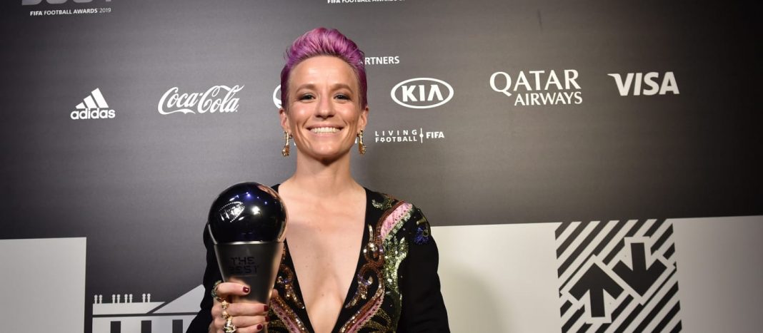 Rapinoe with award