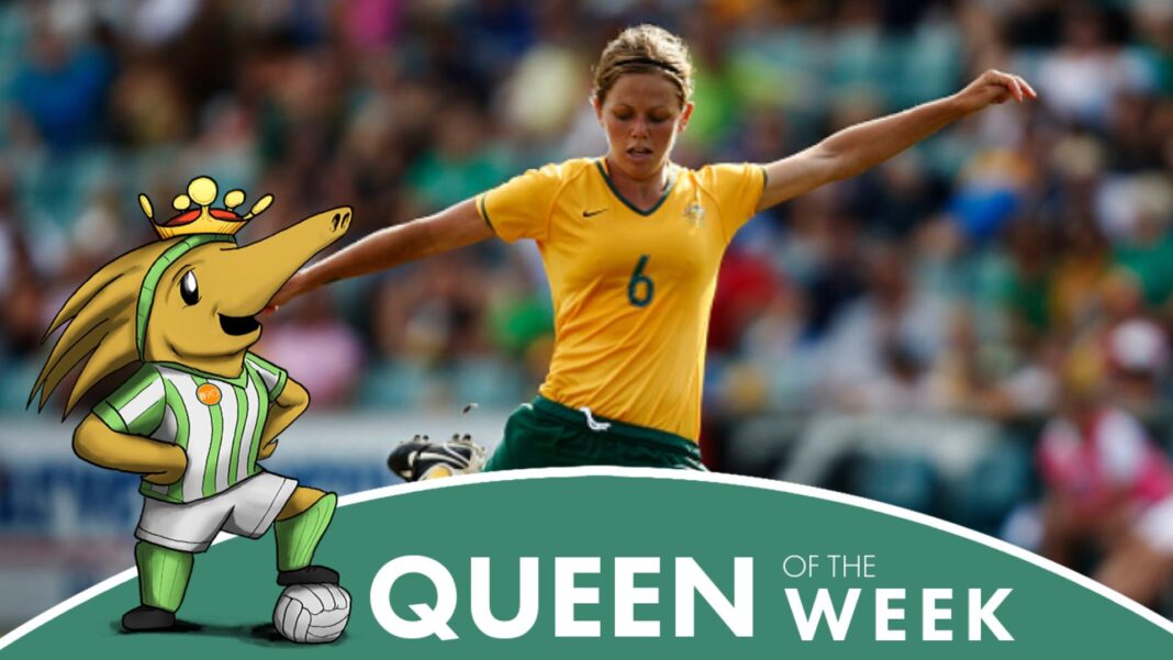 SYDNEY, AUSTRALIA - JANUARY 31: Amber Neilson of Australia shoots for goal during the women's international friendly match between the Australian Matildas and Italy held at Parramatta Stadium January 31, 2009 in Sydney, Australia. (Photo by Brendon Thorne/Getty Images)