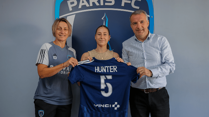 Young Australian star Sarah Hunter will be looking to establish herself in the Paris FC midfield. Image credit: Paris FC