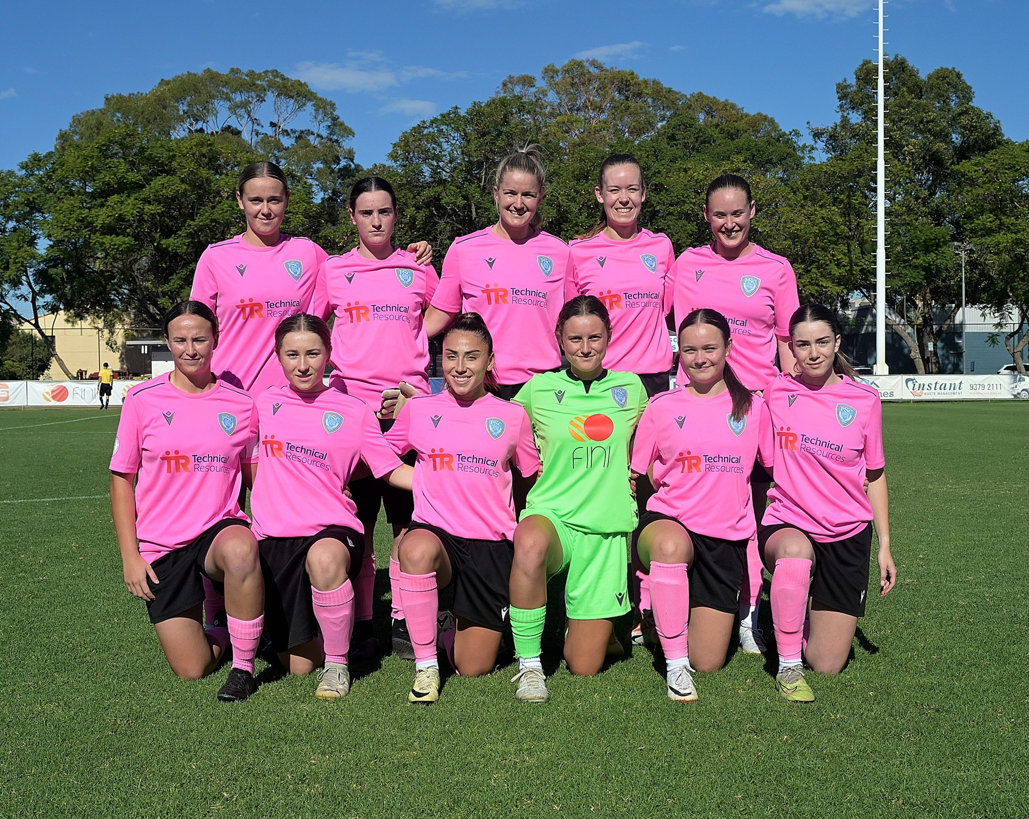 Perth SC with a special pink kit for their annual fundraiser for Breast Cancer awareness and research. Image Credit Rob Lizzi
