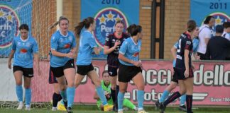 2024 NPLW WA Round 3 Wrap Perth SC's Lily Bailey saves the ball during the Perth SC vs Balcatta Etna game. Image Credit Rob Lizzi