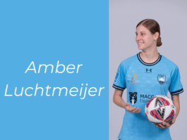 SYDNEY, AUSTRALIA - OCTOBER 08: Amber Luchtmeijer poses during the Sydney FC 2024/25 A-League Women's Headshot Session at Sky Park on October 08, 2024 in Sydney, Australia. (Photo by Matt King/Getty Images for A-Leagues)