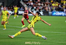 PODCAST | Seventh Heaven Wellington Phoenix's Grace Jale, pictured during the 2024-25 A-League Women game between Western Sydney Wanderers and Wellington, played at Wanderers Football Park. Photo credit: Angela De Pourbaix / AMG Visual Storytelling (Instagram - @amg_visual_storytelling_ )